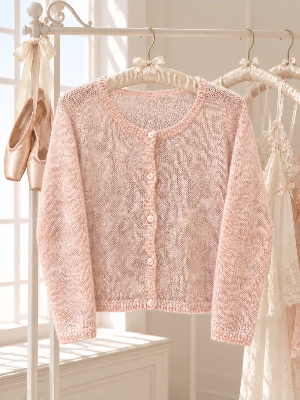🩰🤍H&M Soft Ballet Pink Cardigan
